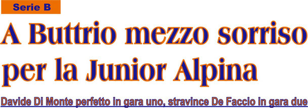 SERIE B SABATO 8 LUGLIO: BUTTRIO WHITE SOX VS. JUNIOR ALPINA