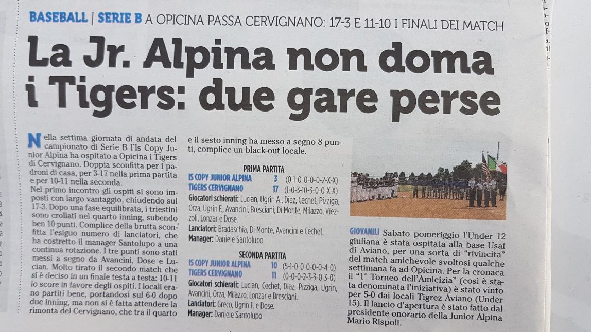 SERIE B: GIORNATA DEL 4 GIUGNO 2017