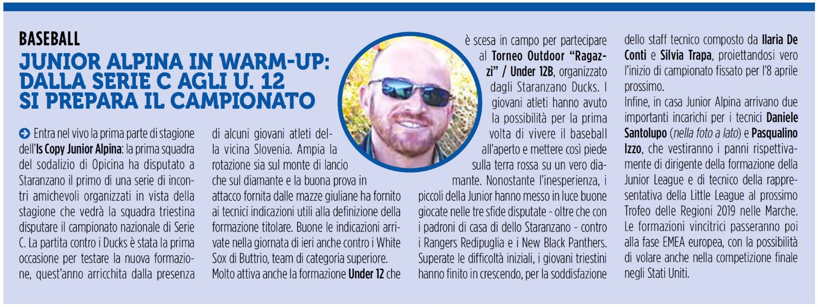Dal City Sport le nuove news sulla Junior Alpina