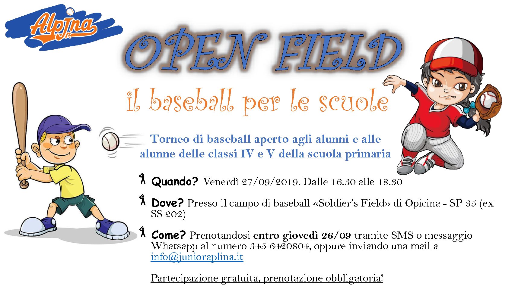 VENERDI’ 27 SETTEMBRE TORNEO SCOLASTICO SUL CAMPO DI OPICINA