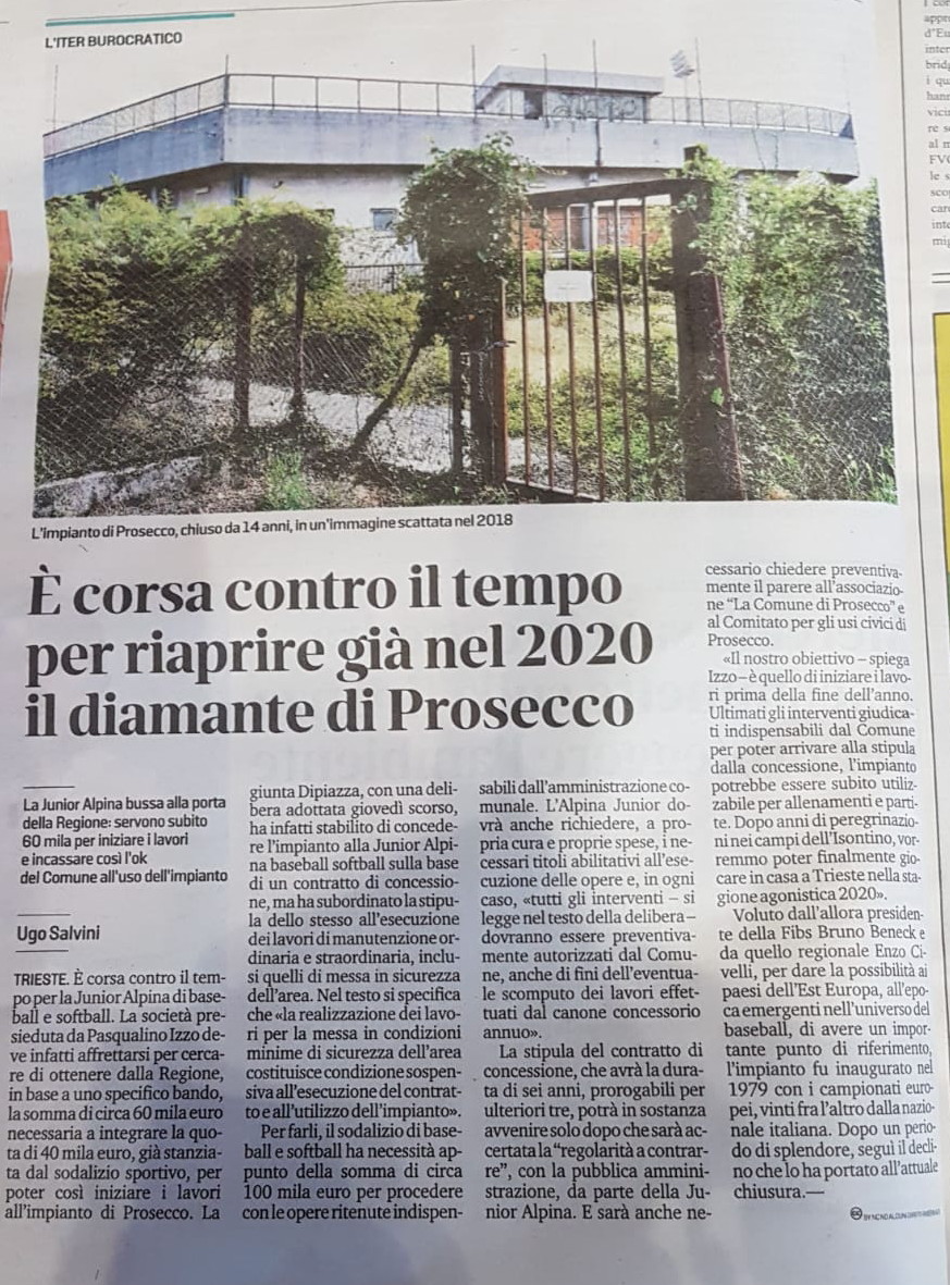 LE ULTIME NOTIZIE STAMPA SUL CAMPO DI PROSECCO