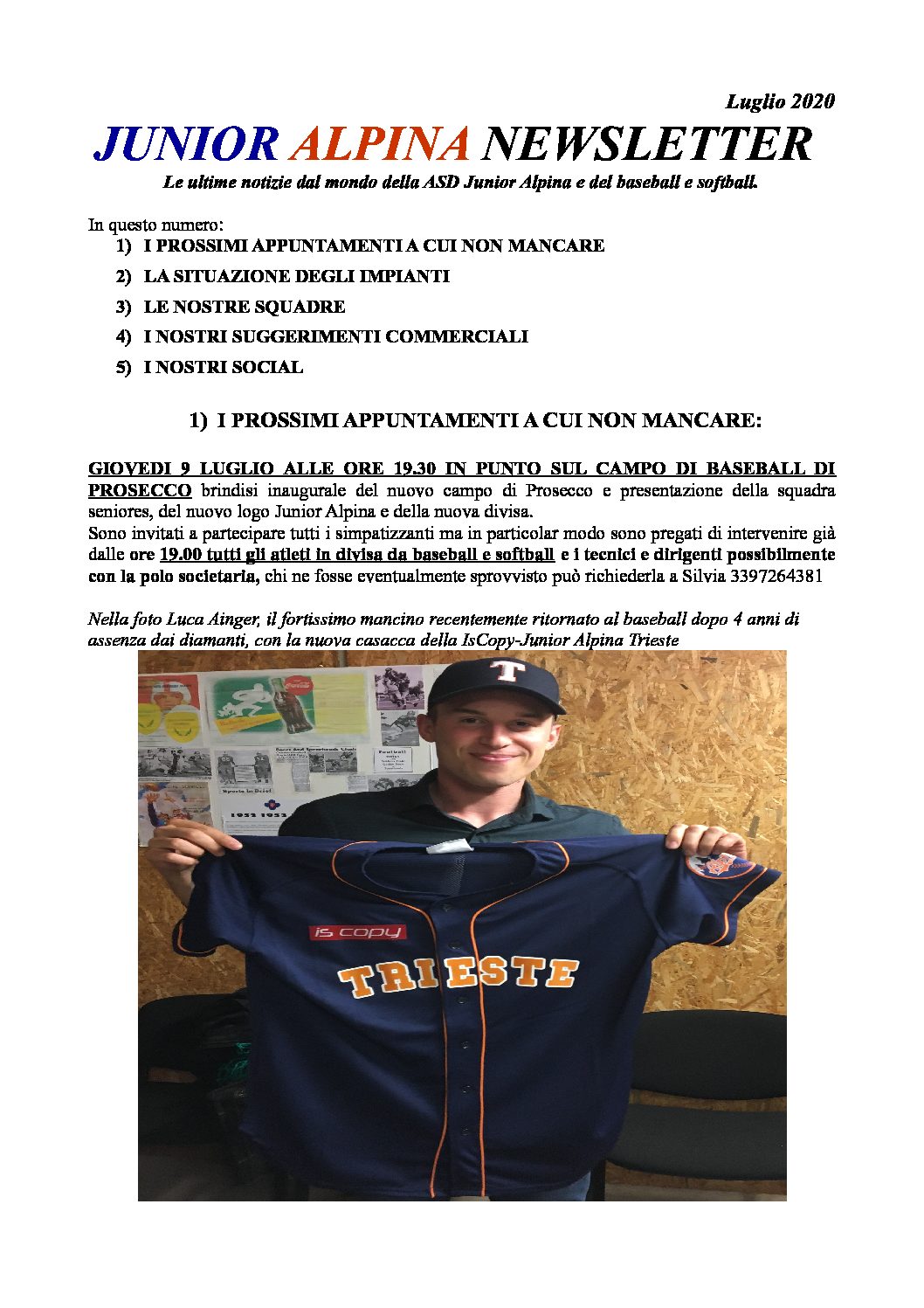 JUNIOR ALPINA NEWSLETTER N.1